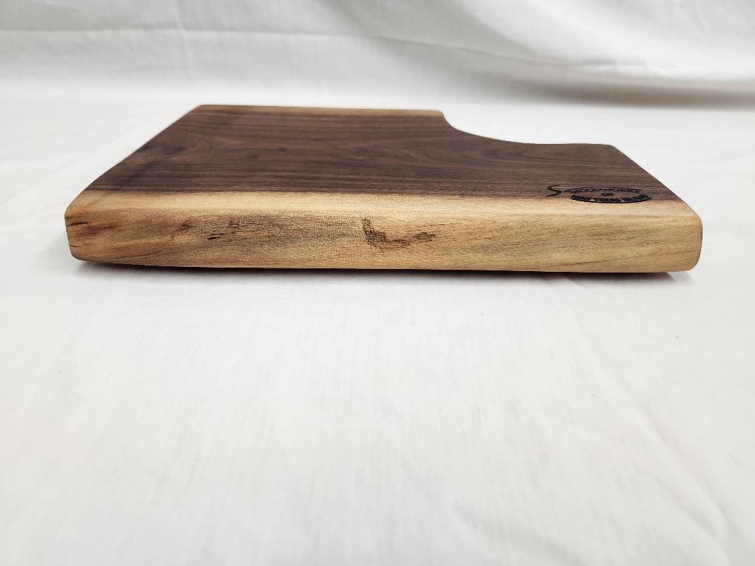 Black Walnut Live Edge Charcuterie & Cheese Board with Serving Bowl