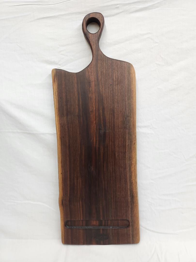 Black Walnut Live Edge Charcuterie / Cheese Board with Olive Groove