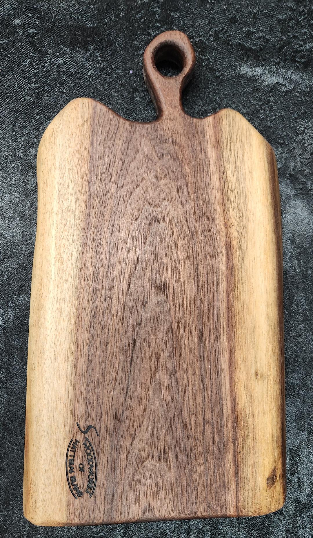 Medium Black Walnut Live Edge Charcuterie & Cheese Board