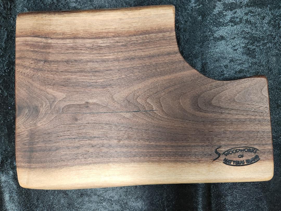 Black Walnut Live Edge Charcuterie & Cheese Board with Serving Bowl