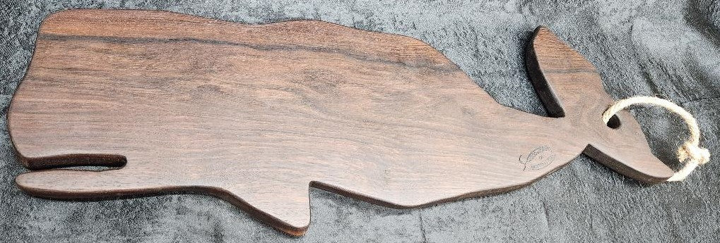 Whale-Shaped Black Walnut Charcuterie & Cheese Board