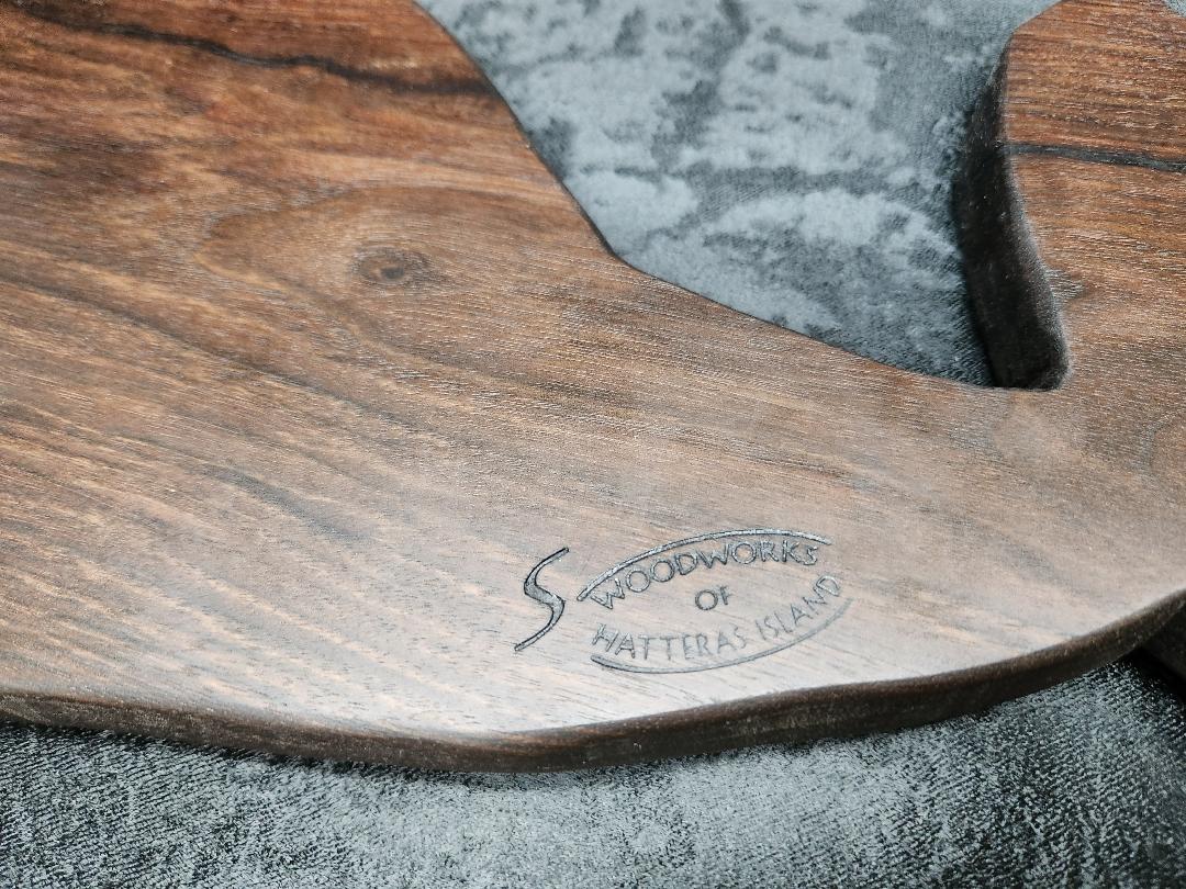 Whale-Shaped Black Walnut Charcuterie & Cheese Board