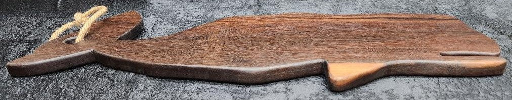 Whale-Shaped Black Walnut Charcuterie & Cheese Board