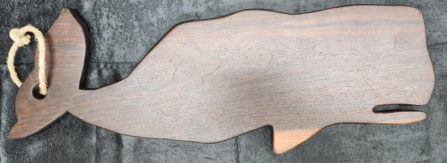 Whale-Shaped Black Walnut Charcuterie & Cheese Board