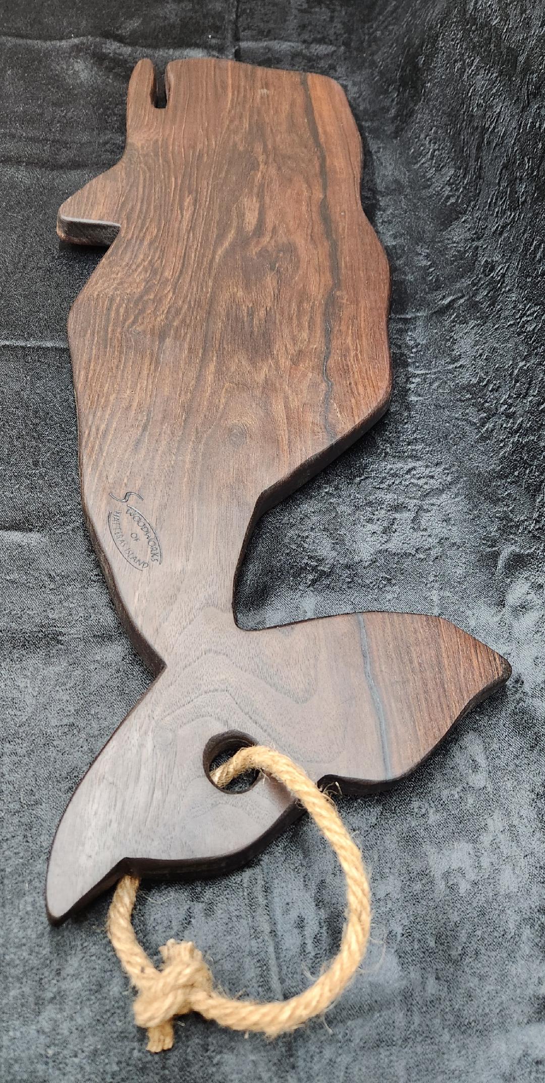 Whale-Shaped Black Walnut Charcuterie & Cheese Board
