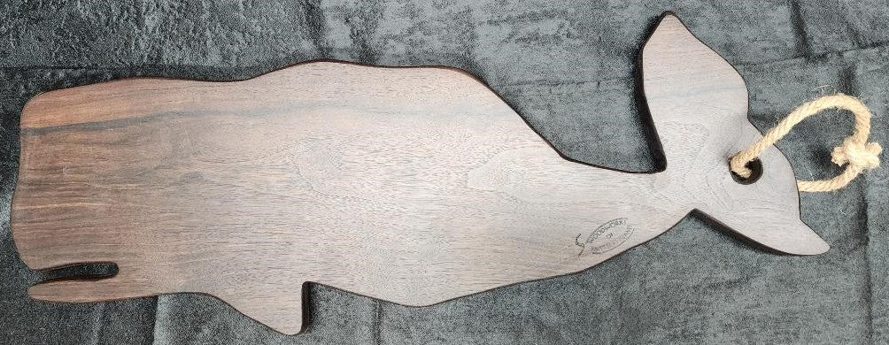 Whale-Shaped Black Walnut Charcuterie & Cheese Board