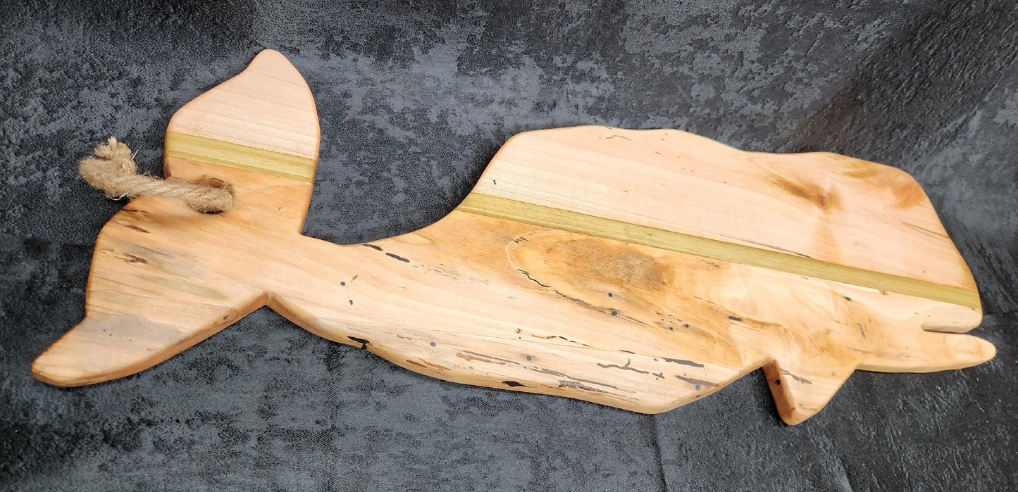 Handcrafted Whale-Shaped Maple & Poplar Charcuterie & Cheese Board