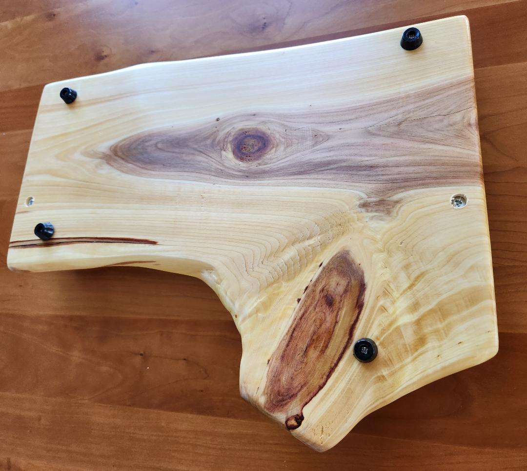 Custom Live Edge Cypress 4-Glass Beverage Board