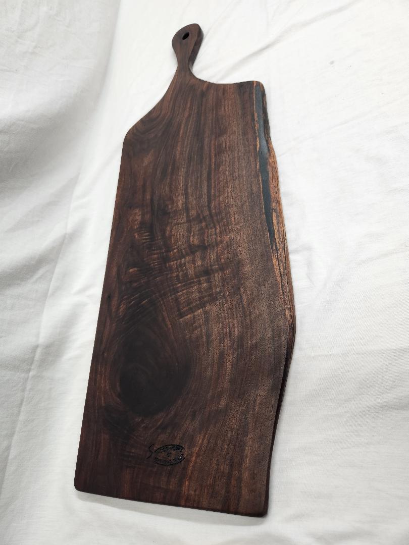 Large Black Walnut Live Edge Charcuterie & Cheese Board