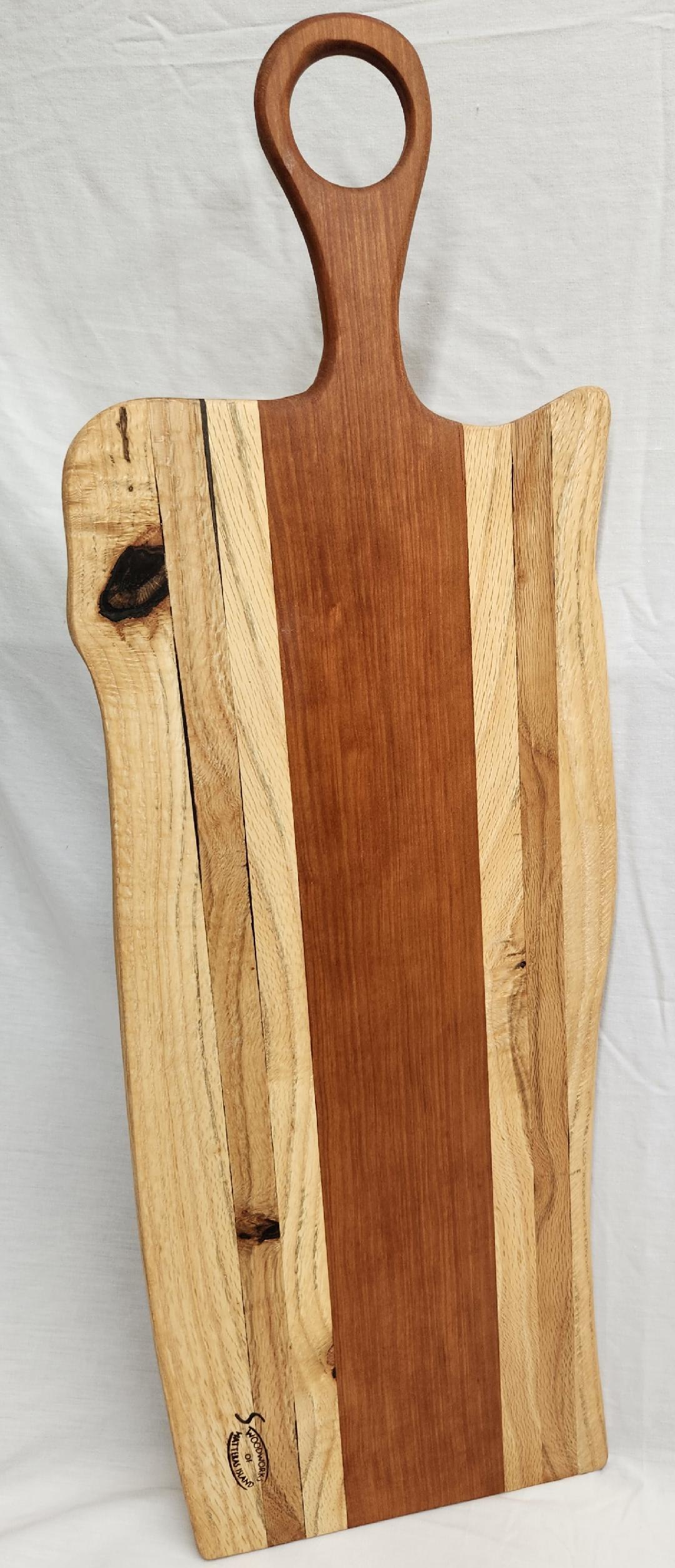 Red Oak & Mahogany Live Edge Charcuterie / Cheese Board