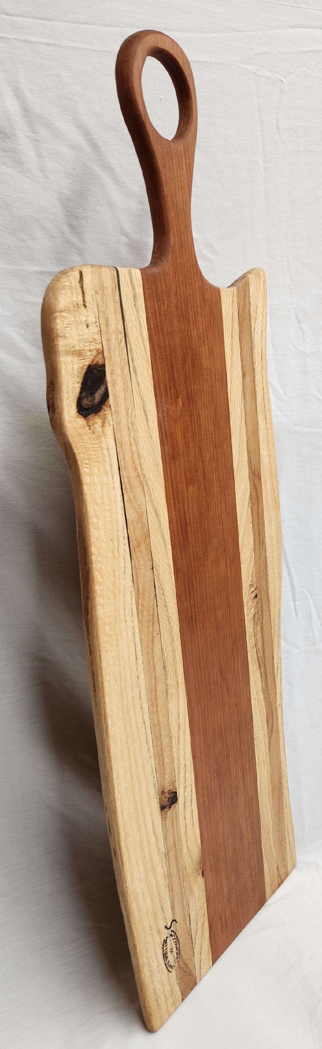 Red Oak & Mahogany Live Edge Charcuterie / Cheese Board