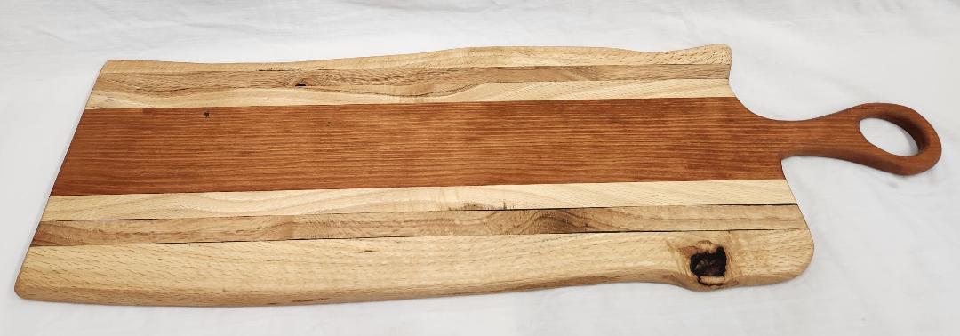 Red Oak & Mahogany Live Edge Charcuterie / Cheese Board