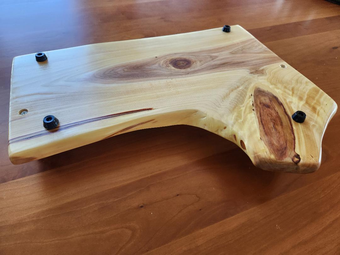 Custom Live Edge Cypress 4-Glass Beverage Board