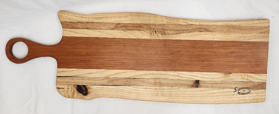 Red Oak & Mahogany Live Edge Charcuterie / Cheese Board