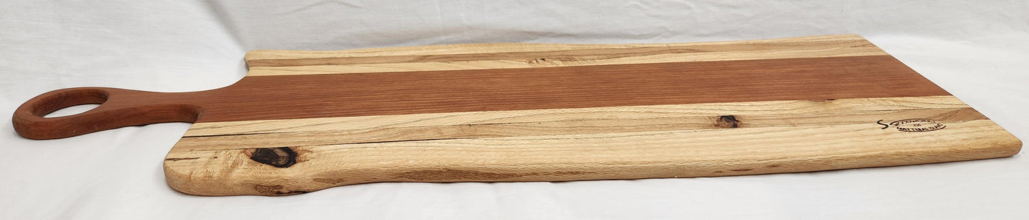 Red Oak & Mahogany Live Edge Charcuterie / Cheese Board