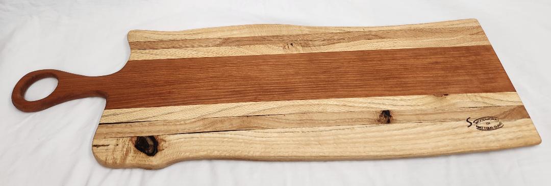 Red Oak & Mahogany Live Edge Charcuterie / Cheese Board