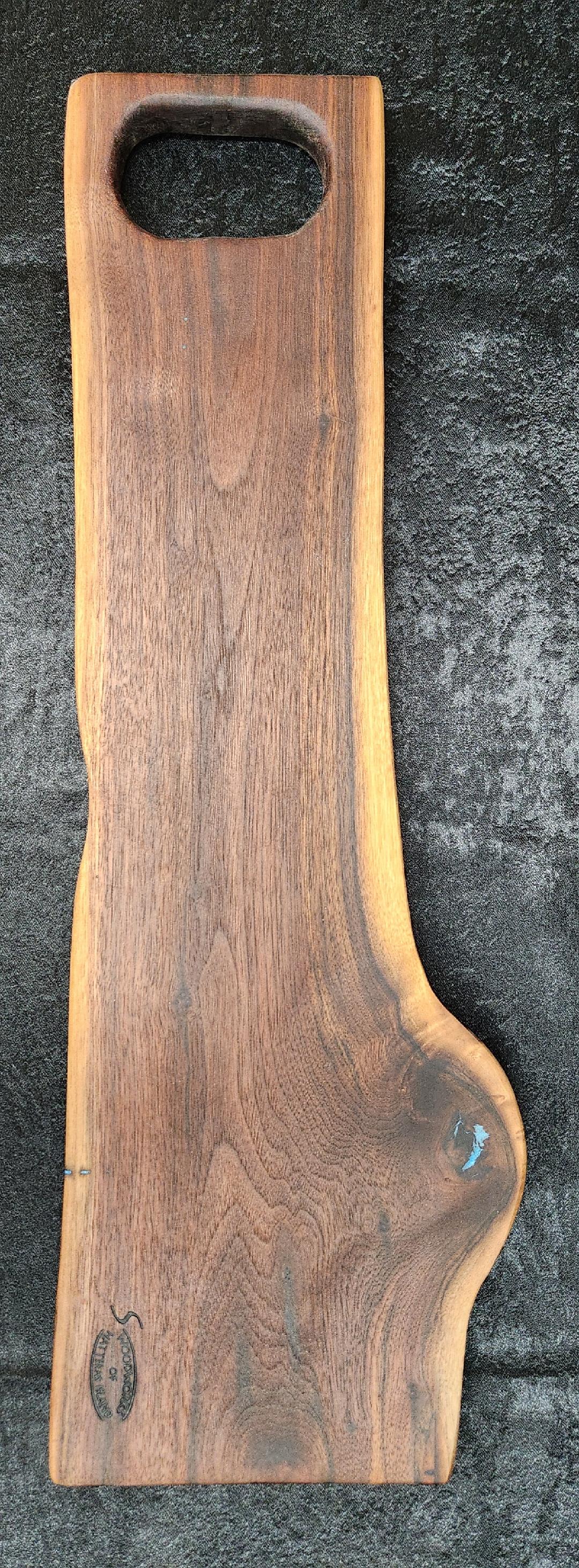 Large Black Walnut Live Edge Charcuterie & Cheese Board