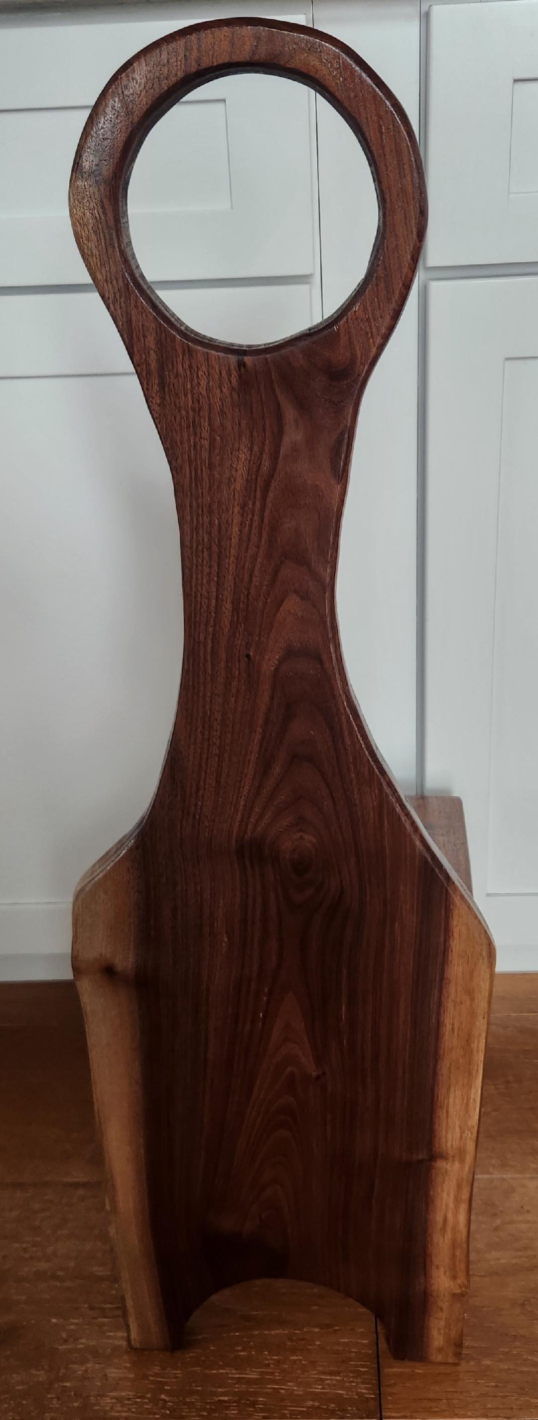 Black Walnut Live Edge Tall Handle Step Stool