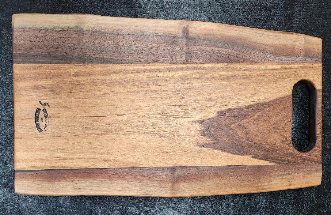 Texas Oak and Black Walnut Live Edge Charcuterie and Cheese Board