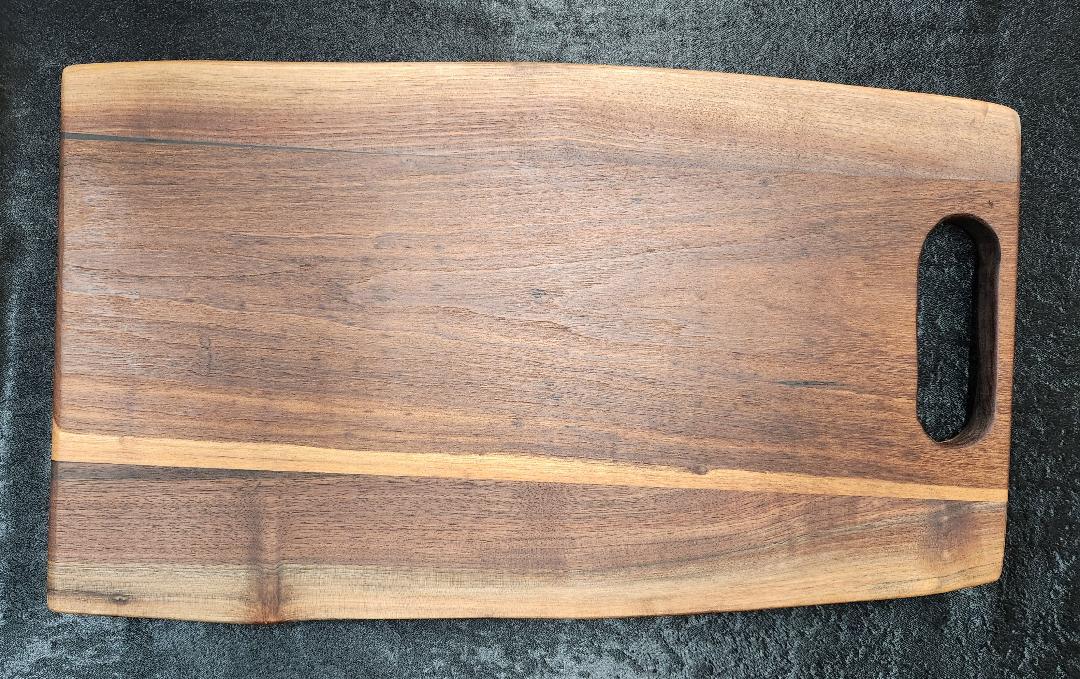 Texas Oak and Black Walnut Live Edge Charcuterie and Cheese Board