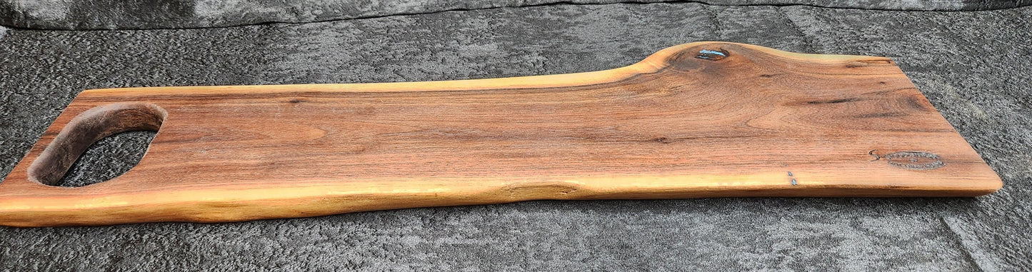 Large Black Walnut Live Edge Charcuterie & Cheese Board