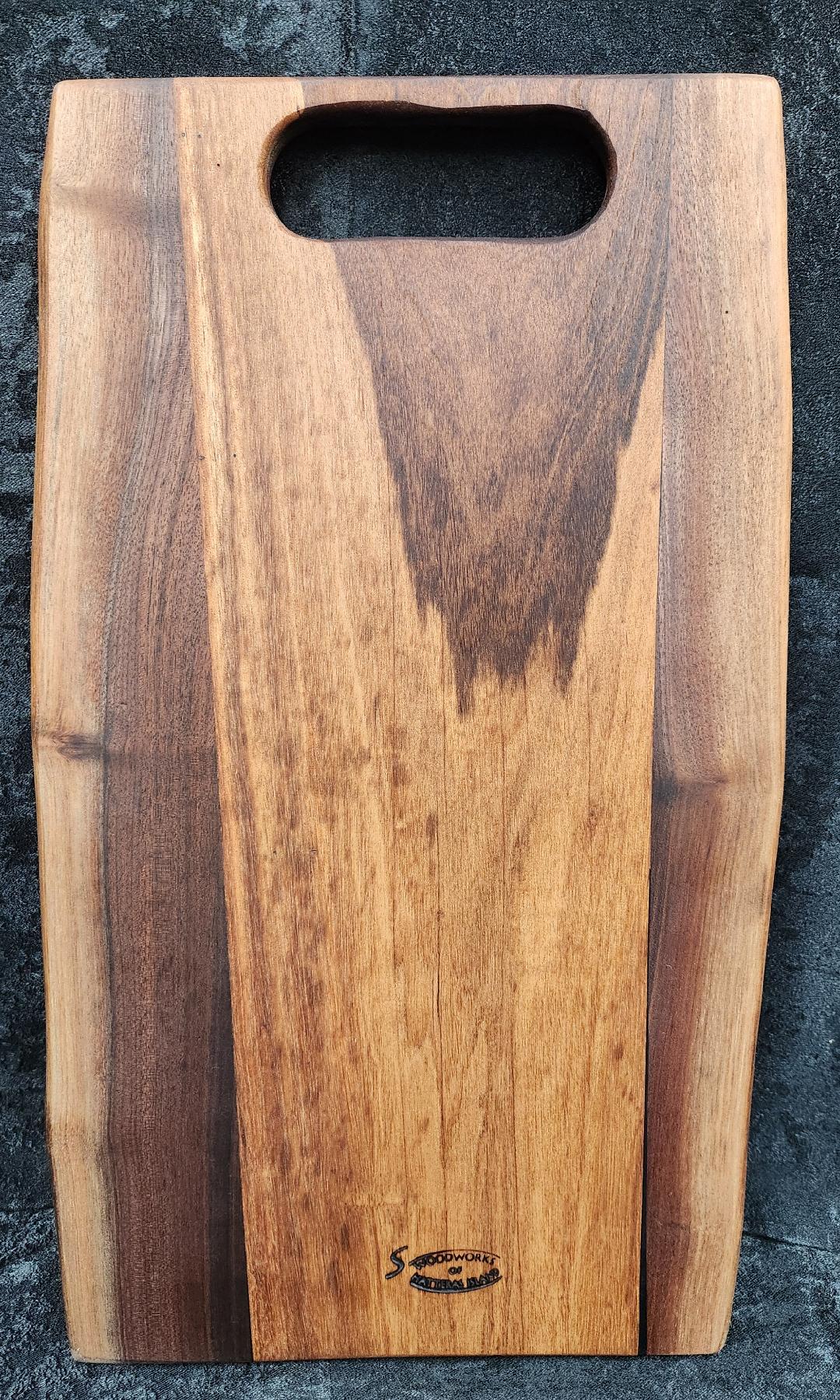 Texas Oak and Black Walnut Live Edge Charcuterie and Cheese Board