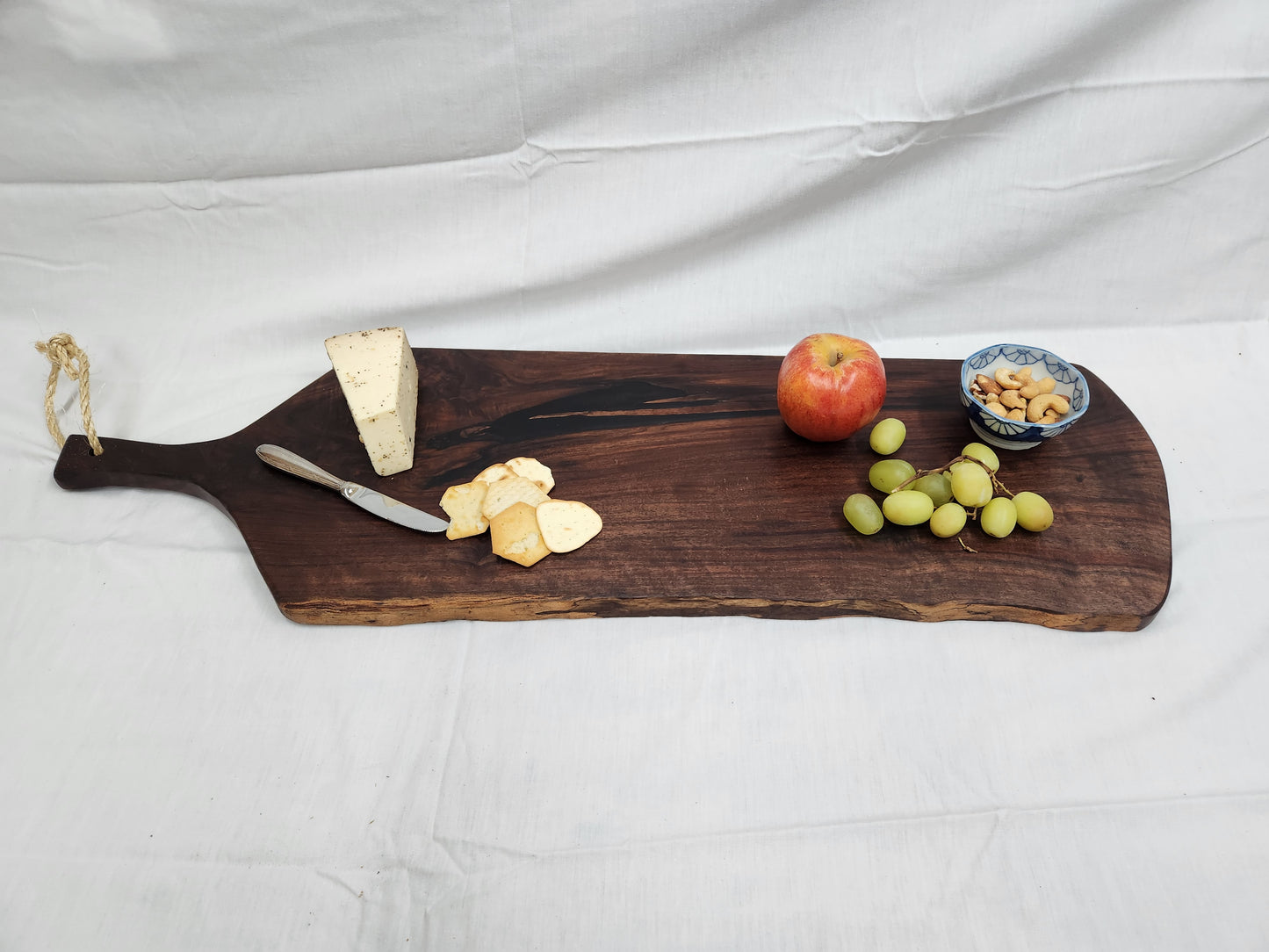 Large Black Walnut Live Edge Charcuterie & Cheese Board
