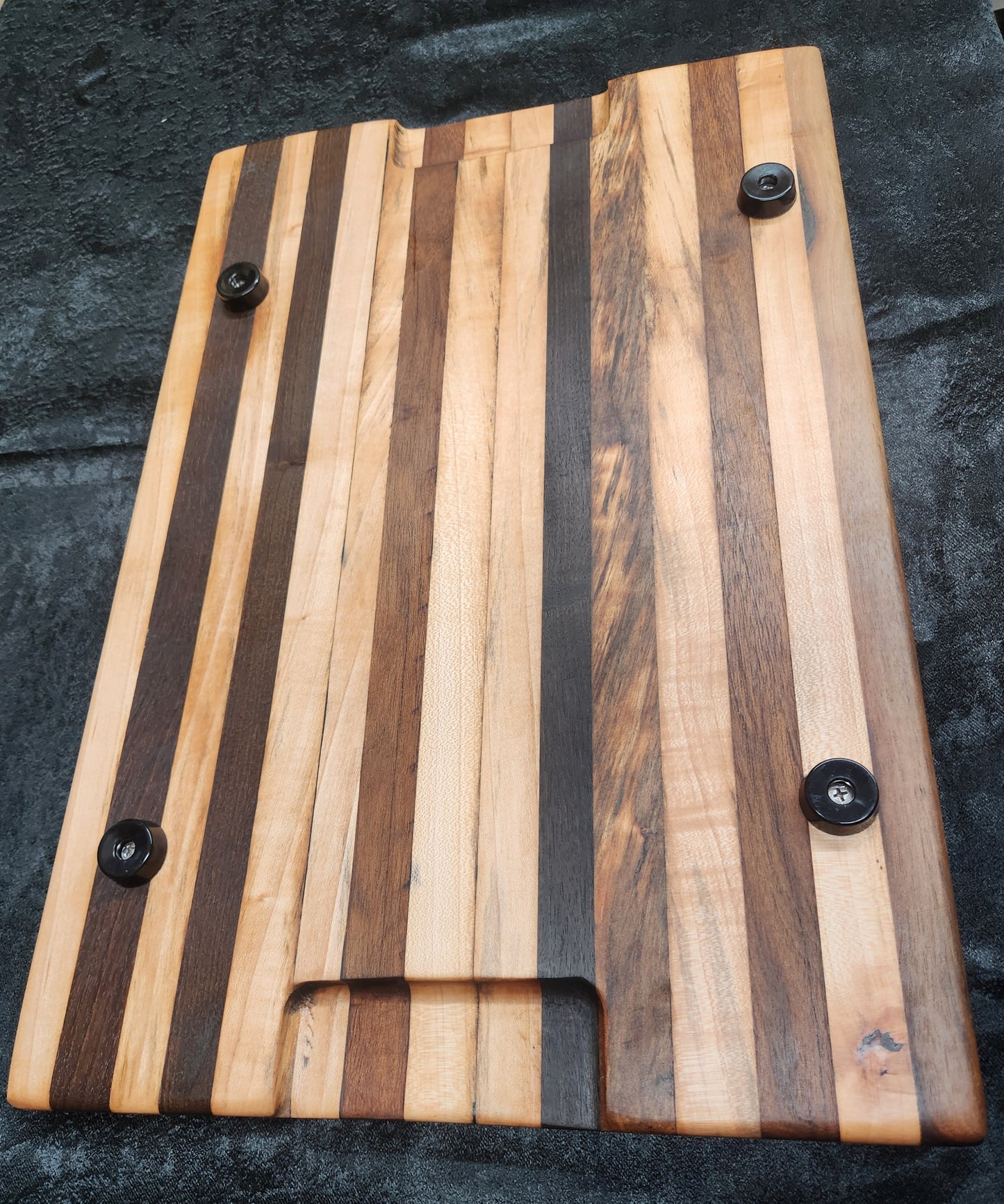 CUSTOM ORDER Live Edge Cutting Board (Black Walnut, Maple and Mahogany) *