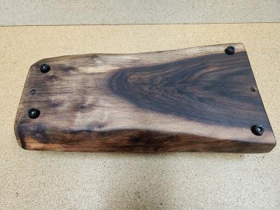 Live Edge Beverage Board -2 Glass (Black Walnut)