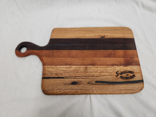 Bread Board (Red Oak, Black Walnut and unknown hardwood species)