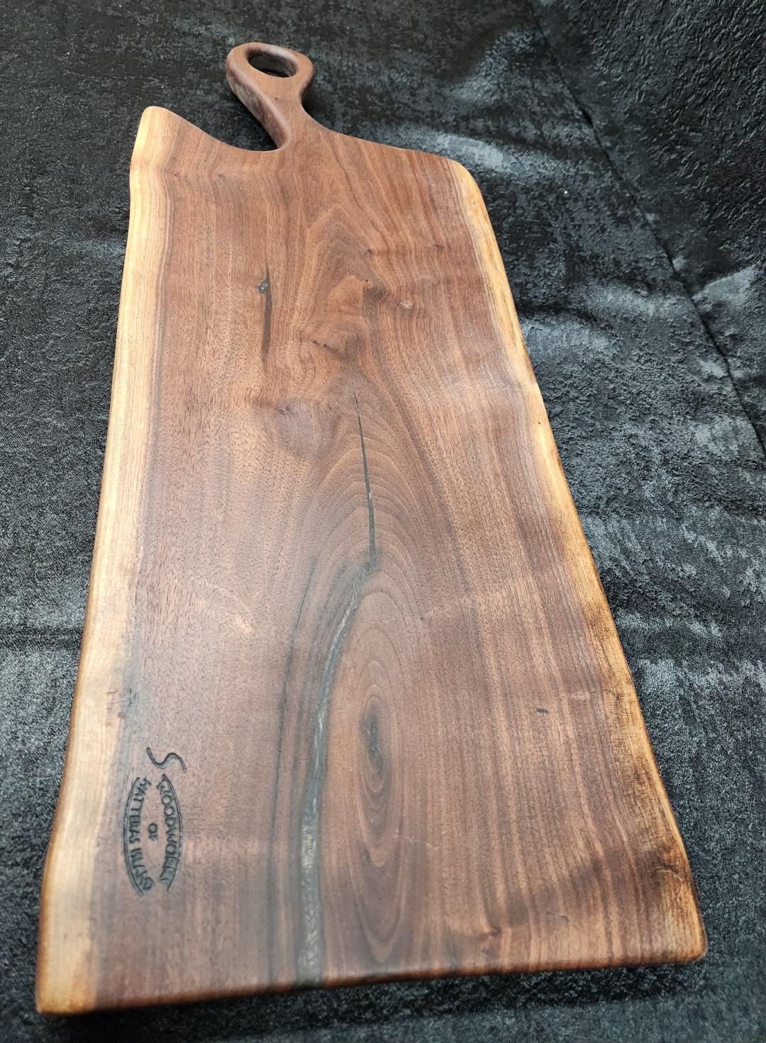 Live Edge Charcuterie/Cheese Board (Black Walnut)