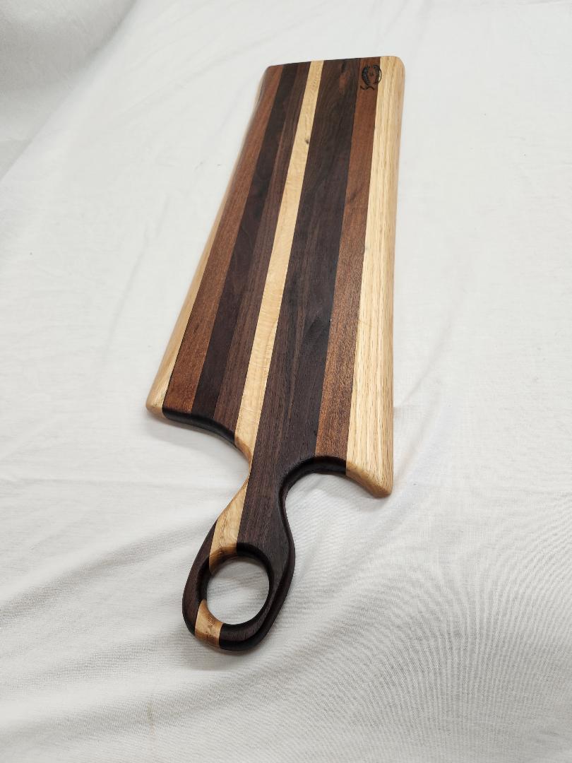 Live Edge Charcuterie/Cheese Board (Black Walnut, Texas Oak and Red Oak)