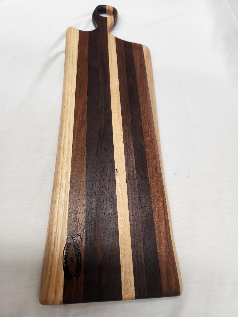 Live Edge Charcuterie/Cheese Board (Black Walnut, Texas Oak and Red Oak)