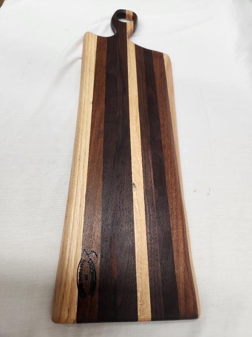 Live Edge Charcuterie/Cheese Board (Black Walnut, Texas Oak and Red Oak)