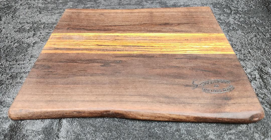 Live Edge Charcuterie/Cheese Board (Black Walnut and Tiger Wood)