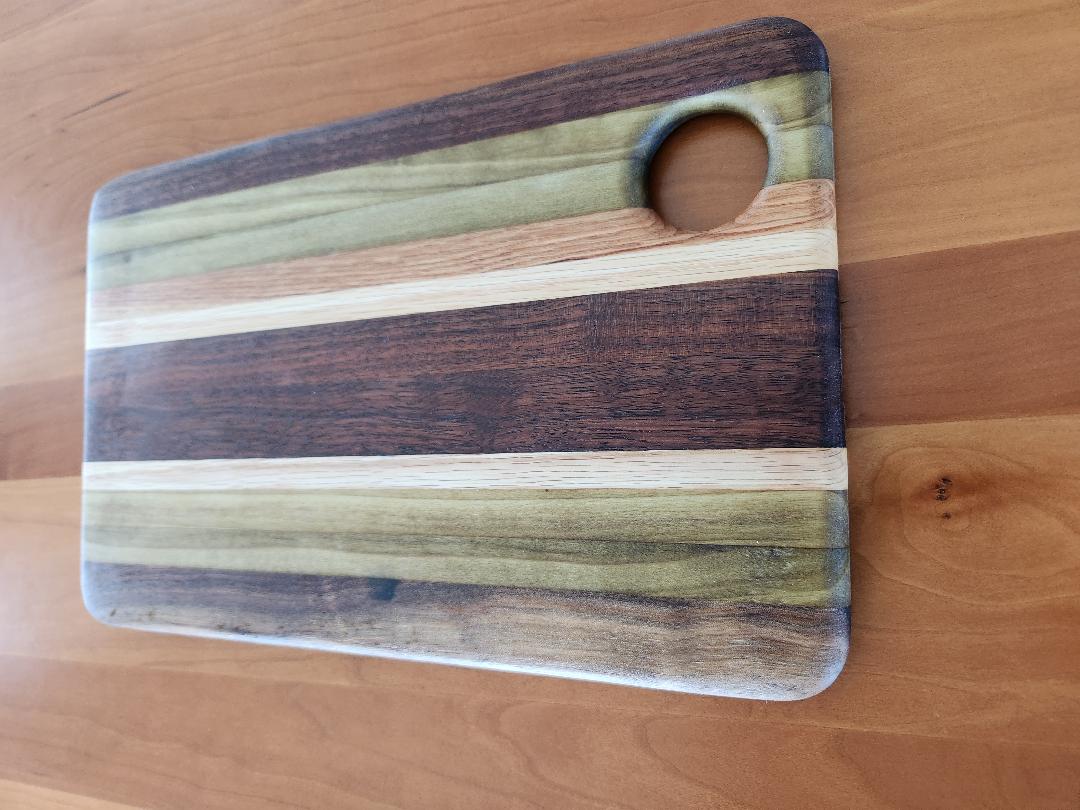 Bread Board (Black Walnut, Texas Oak, Poplar and Red Oak)