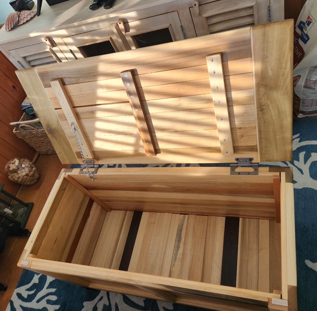 Wooden Storage Chest (Poplar Wood)