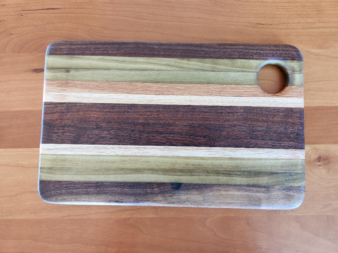 Bread Board (Black Walnut, Texas Oak, Poplar and Red Oak)