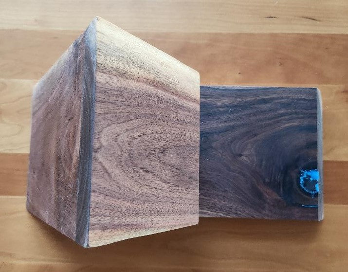 Handcrafted Live Edge Black Walnut Book Caddy*