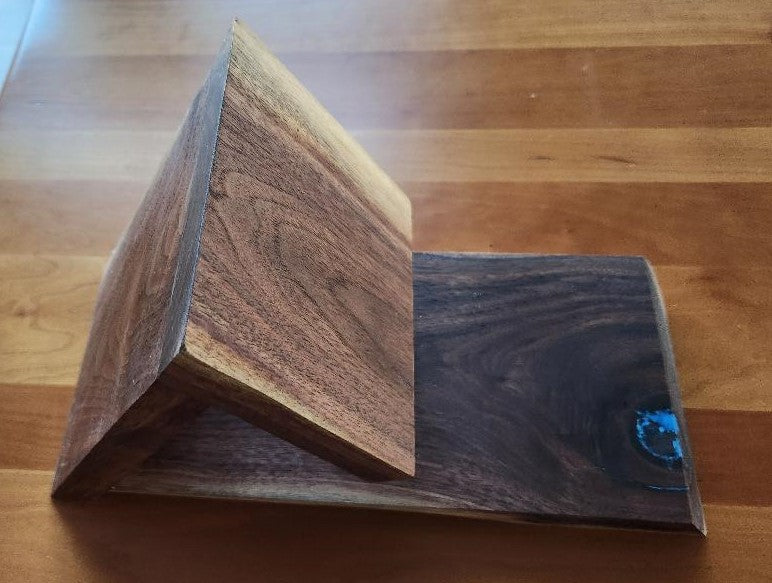 Handcrafted Live Edge Black Walnut Book Caddy*