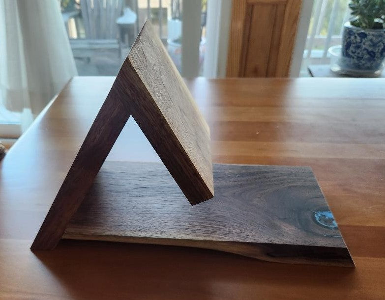 Handcrafted Live Edge Black Walnut Book Caddy*