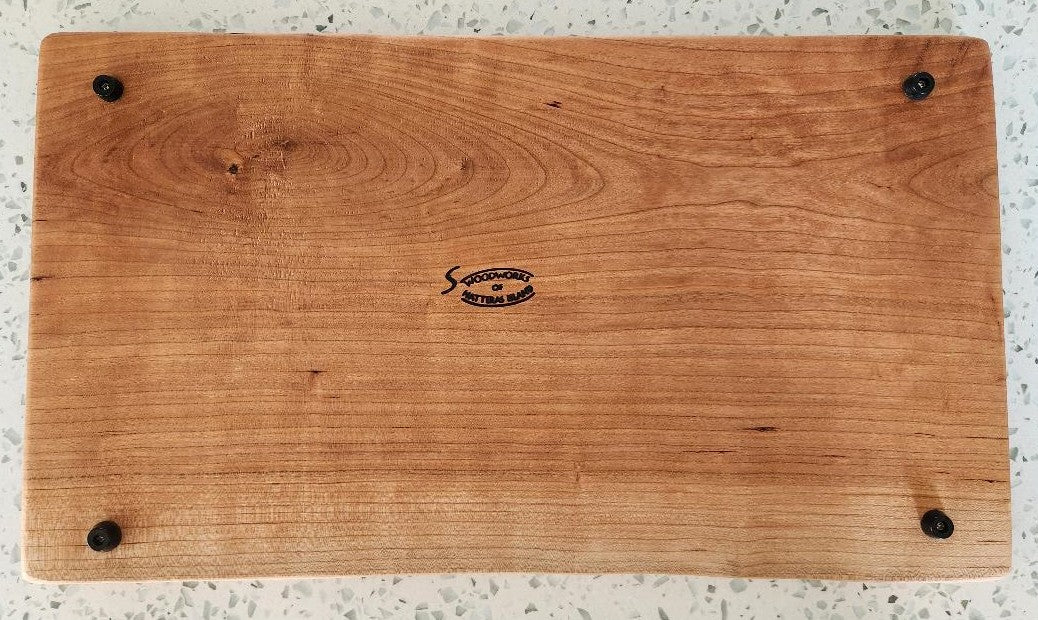 Cherry Appetizer Board with Live Edge & Hand-Carved Bowl