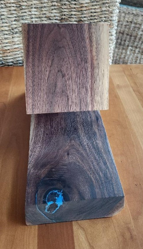 Handcrafted Live Edge Black Walnut Book Caddy*