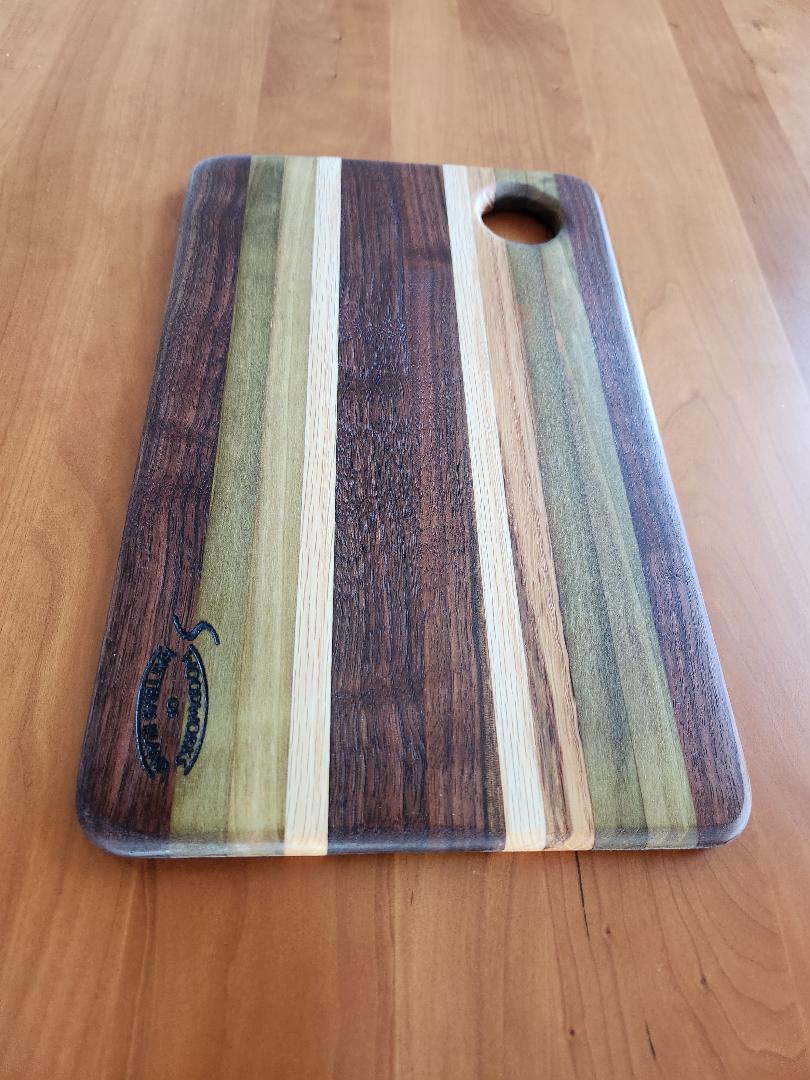 Bread Board (Black Walnut, Texas Oak, Poplar and Red Oak)