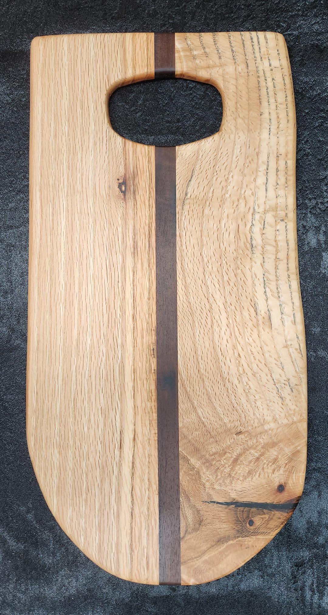 Live Edge Charcuterie/Cheese Board (Red oak and Black Walnut)