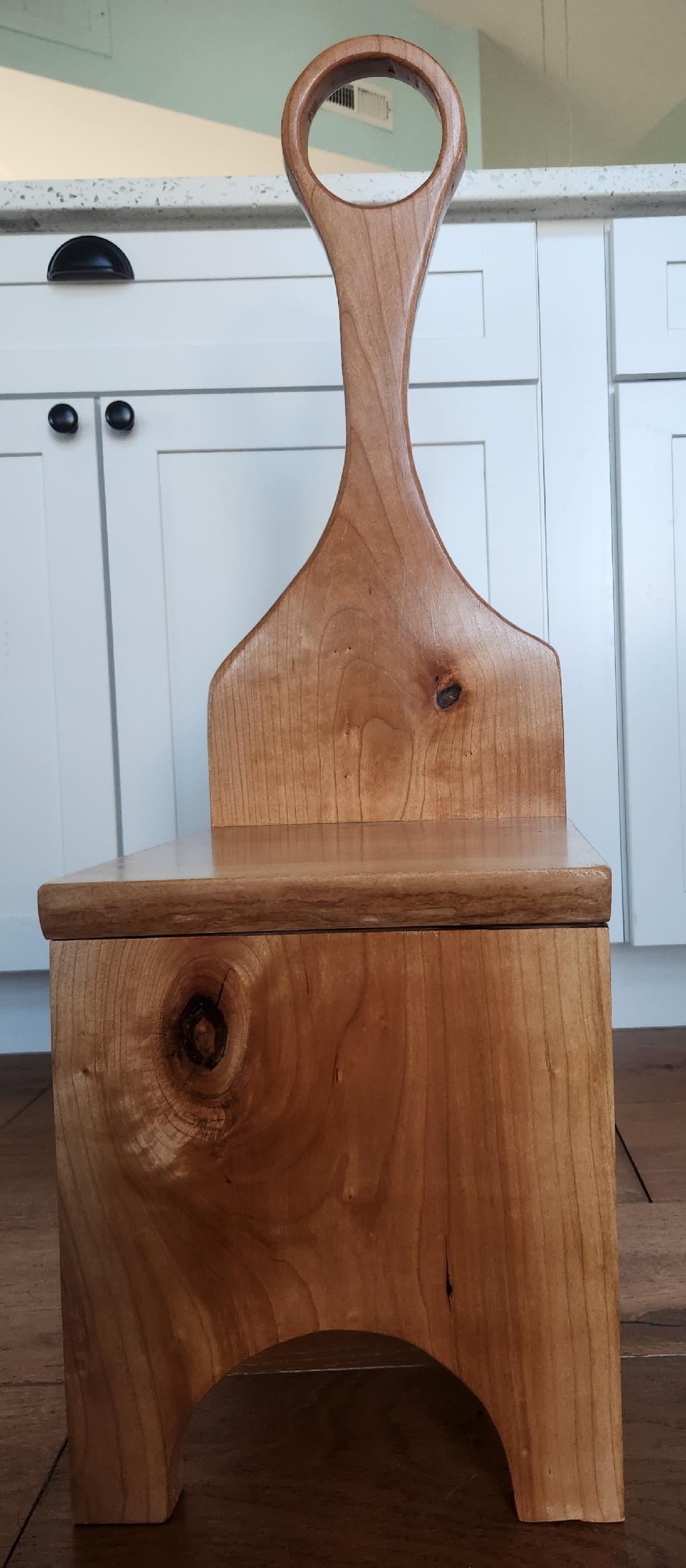 Handcrafted Long Handle Maple Step Stool*