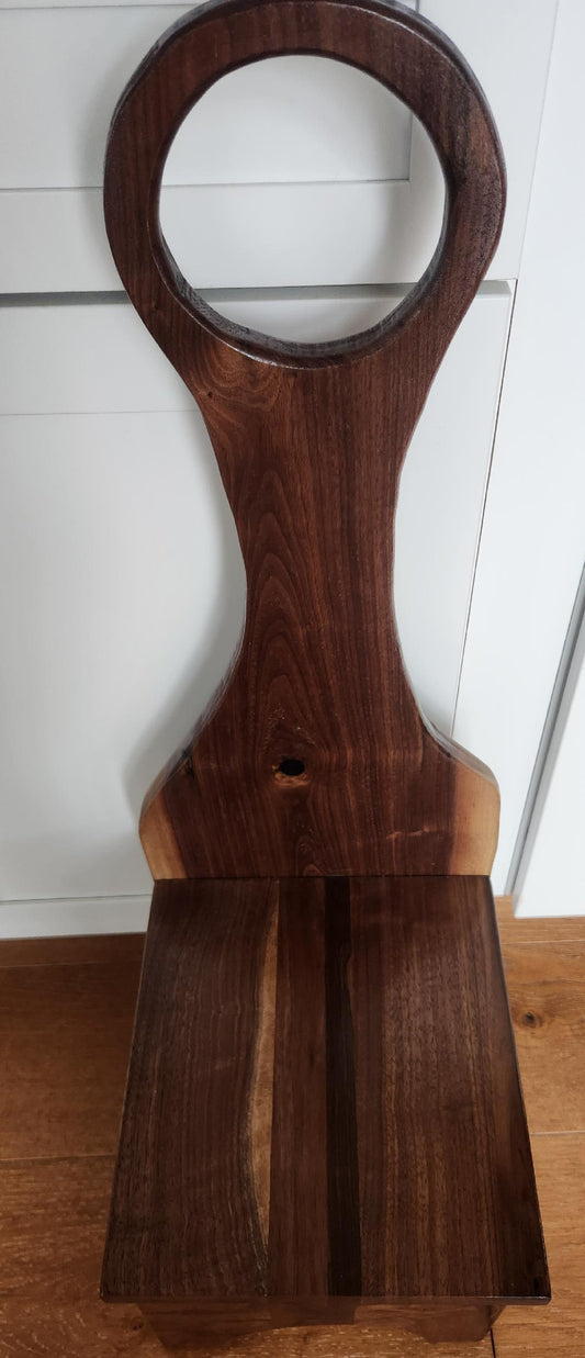 Black Walnut Live Edge Tall Handle Step Stool