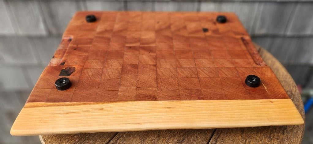Handcrafted Cherry Butcher Block Cutting Board with Live Edge