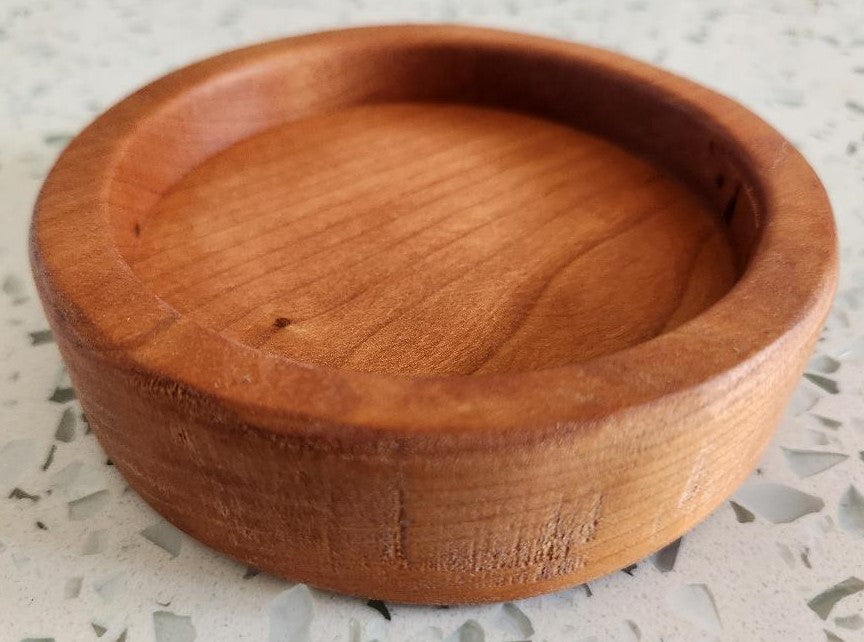 Cherry Appetizer Board with Live Edge & Hand-Carved Bowl