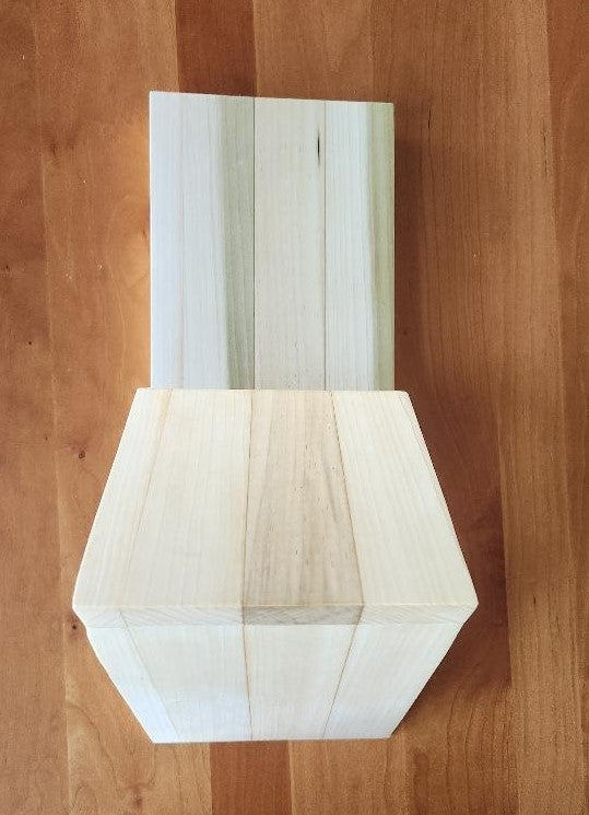 Handcrafted Poplar Wood Book Caddy